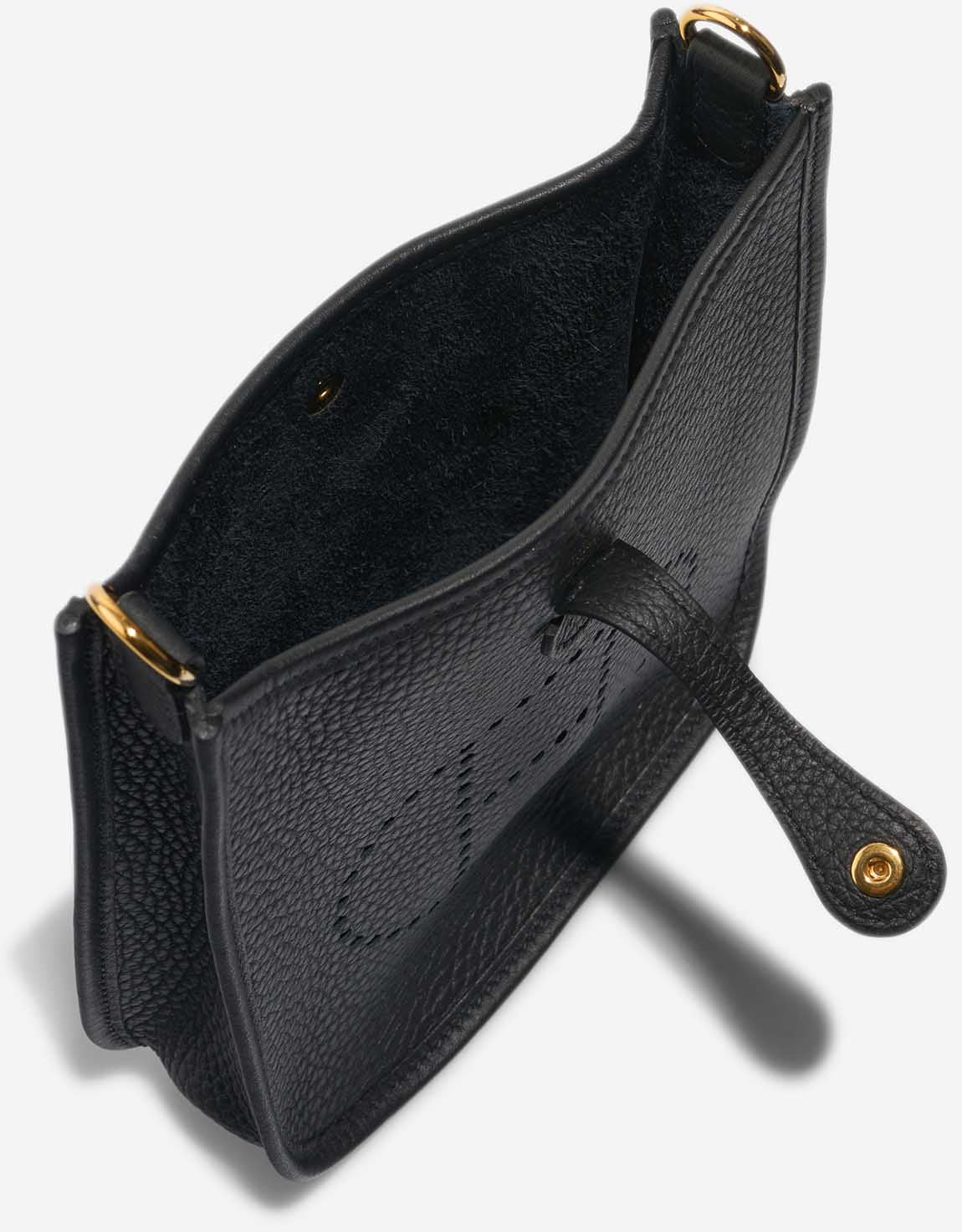 HERMÈS CLEMENCE EVELYN TPM CROSSBODY BAG IN NOIR