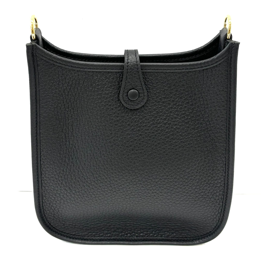 HERMÈS CLEMENCE EVELYN TPM CROSSBODY BAG IN NOIR