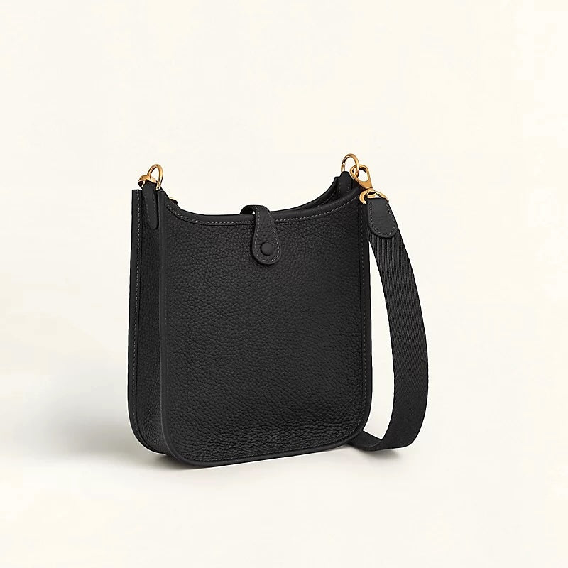 HERMÈS CLEMENCE EVELYN TPM CROSSBODY BAG IN NOIR