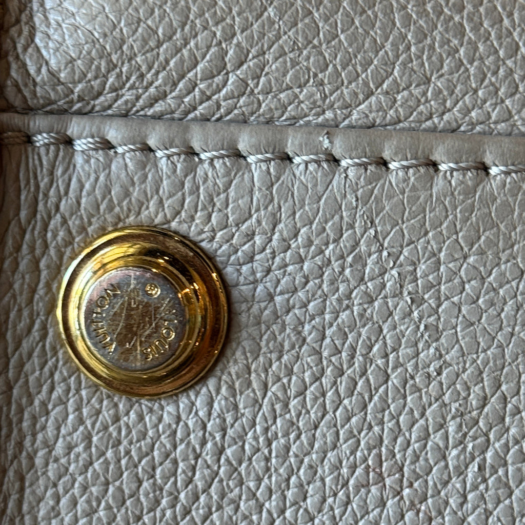 LOUIS VUITTON On My Side MM Monogram Tuffetage Leather Tote Bag