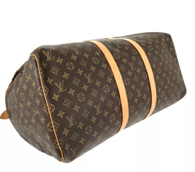 LOUIS VUITTON MONOGRAM KEEPALL 55 TRAVEL BAG