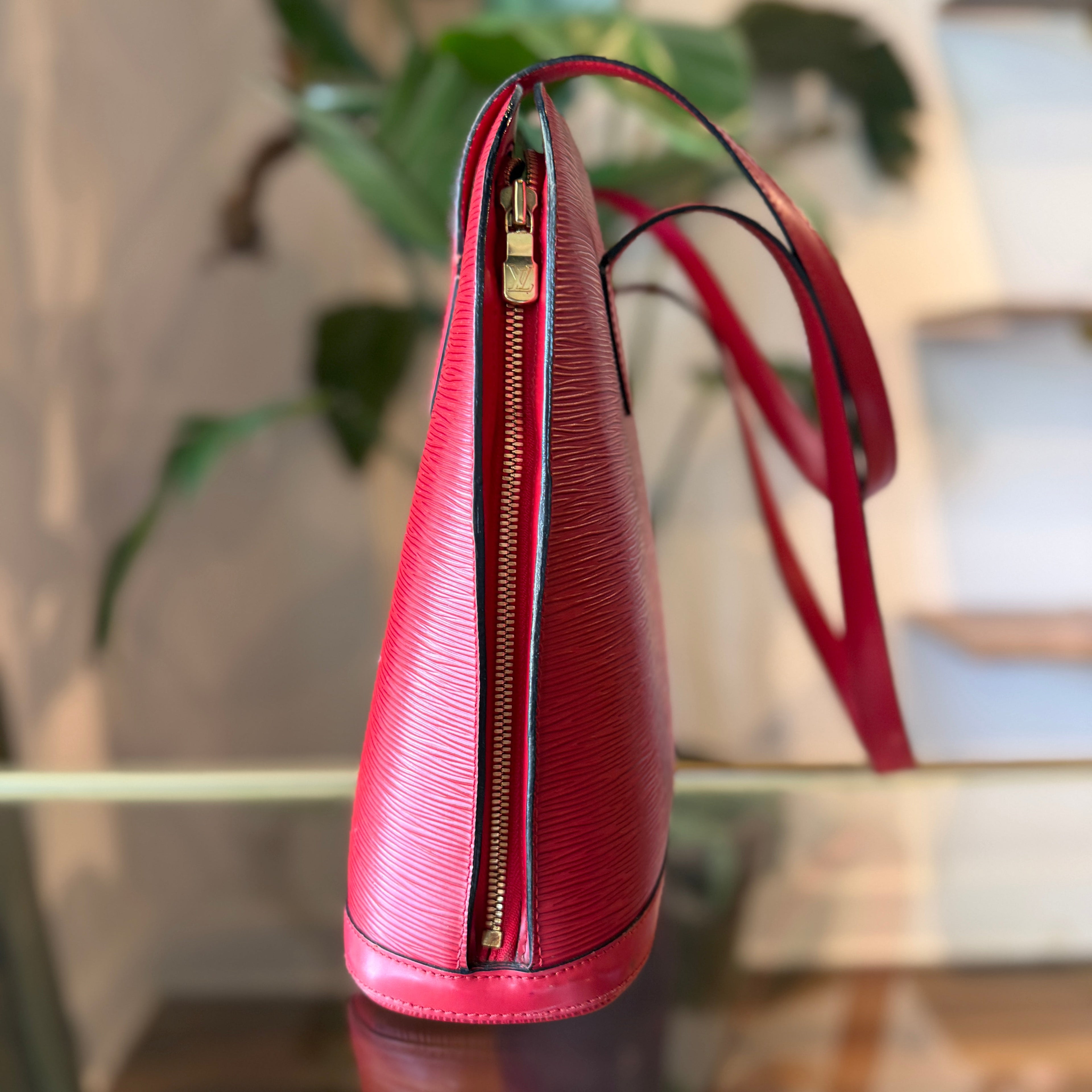 LOUIS VUITTON Red Epi Lussac