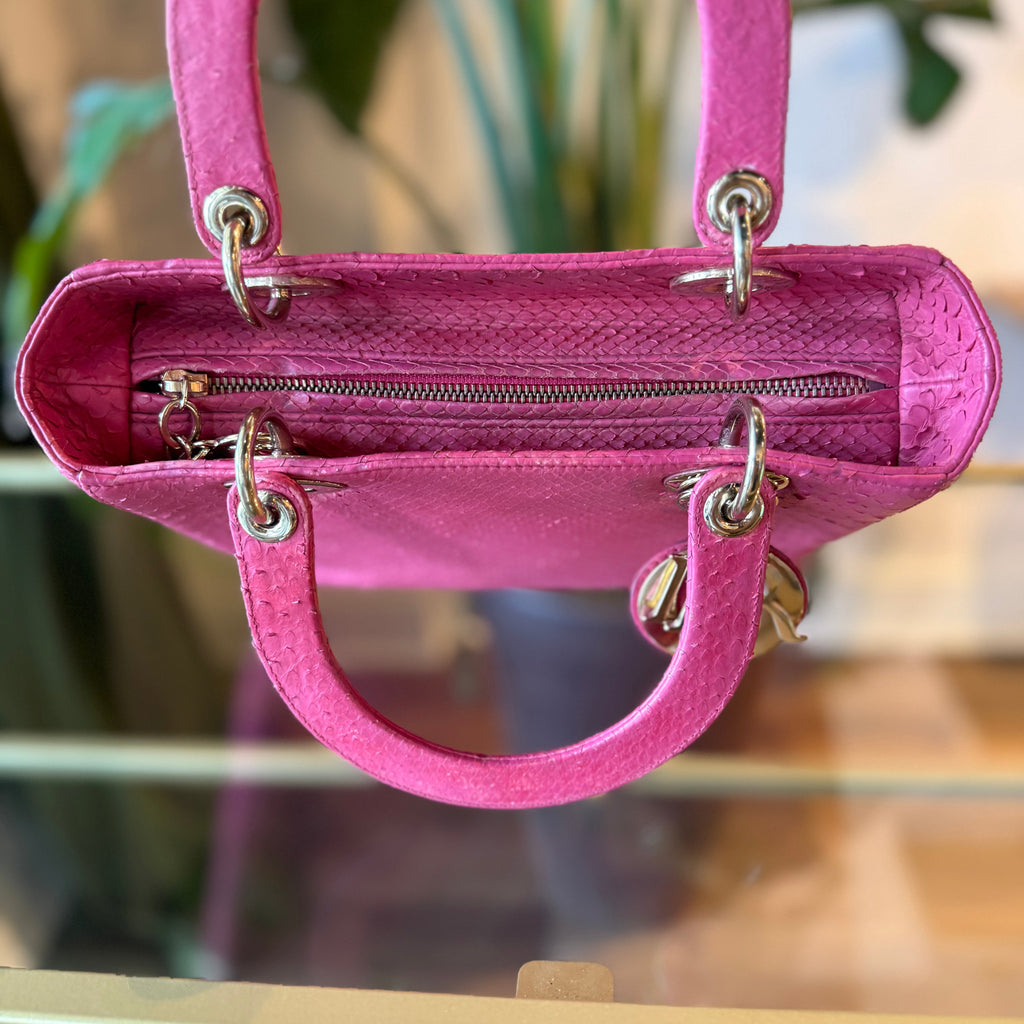 DIOR Lady Dior Pink Snakeskin