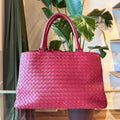 BOTTEGA VENETA Milano Pink Nappa Intrecciato Tote Bag