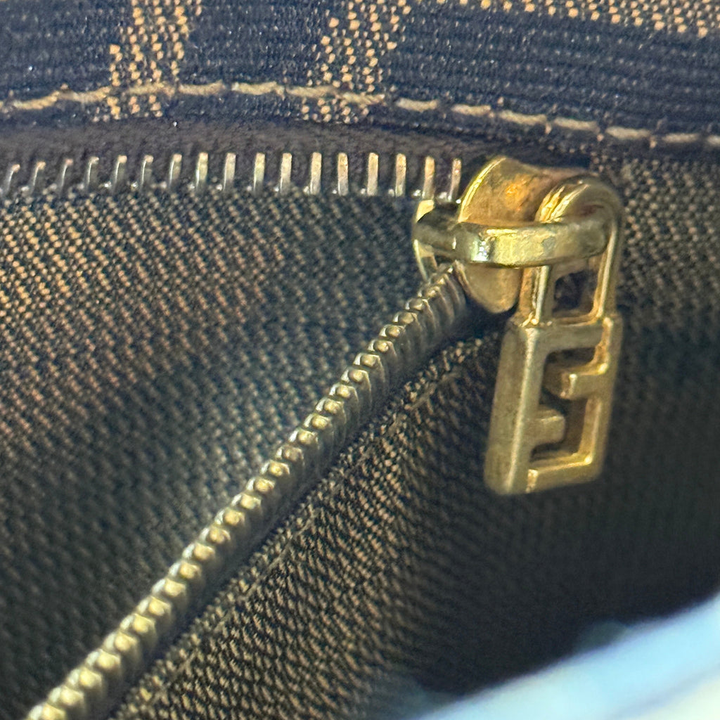 FENDI Medium Zucca Asymmetrical Shoulder Bag