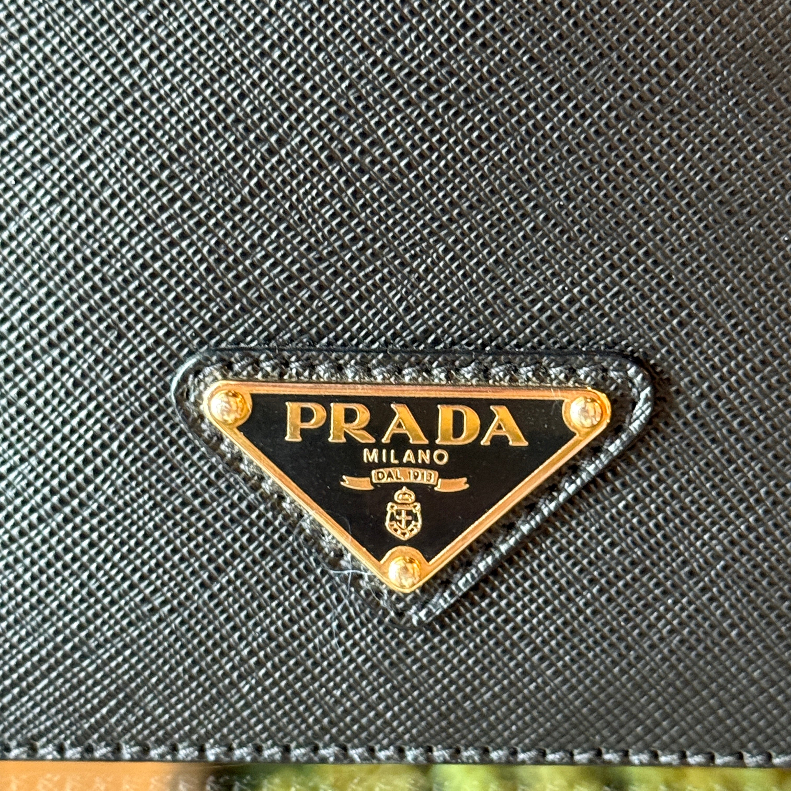 PRADA Black Saffiano Leather Shoulder Bag