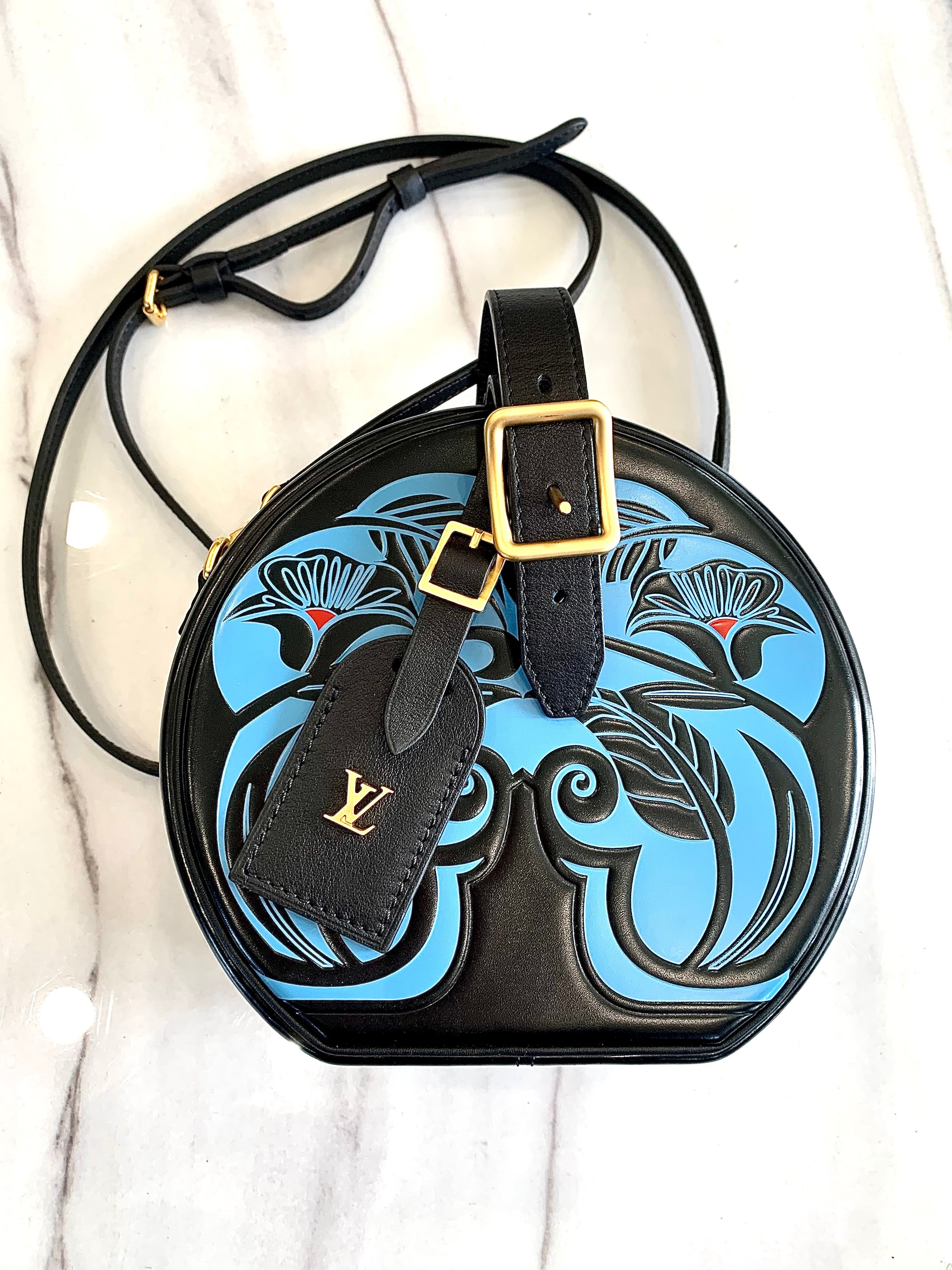 LOUIS VUITTON ANACHRO BLEU PETITE BOITE CHAPEAU BAG