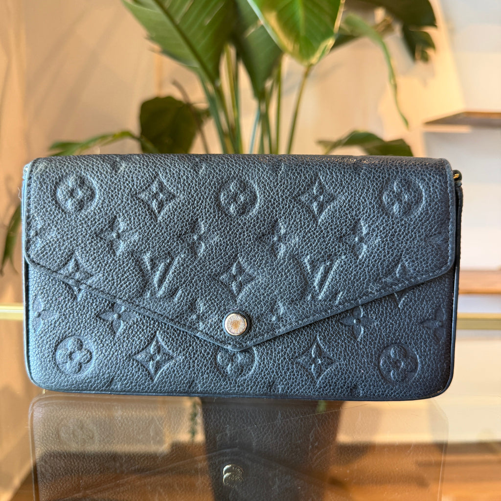 LOUIS VUITTON Black Empreinte Felicie Pochette