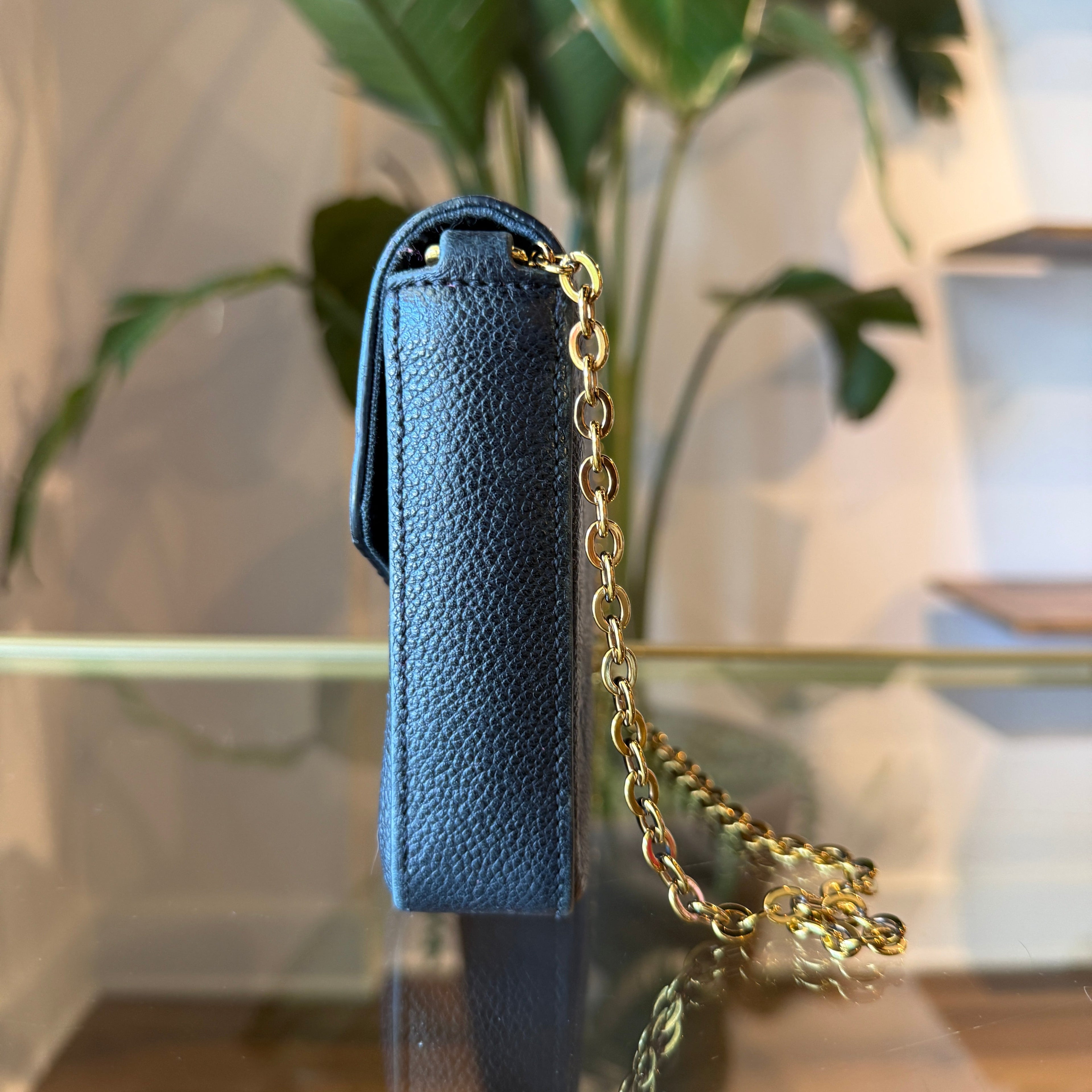 LOUIS VUITTON Black Empreinte Felicie Pochette