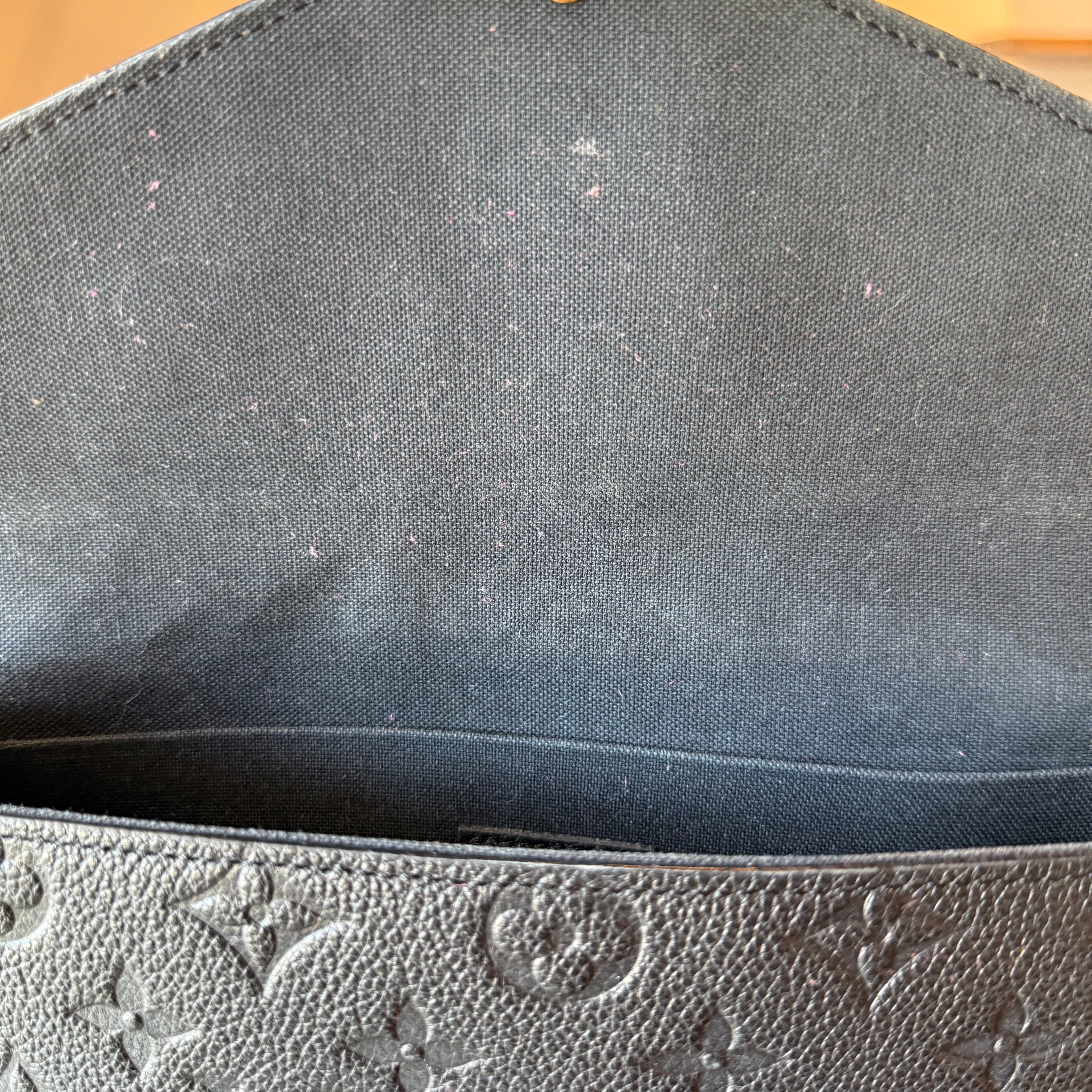 LOUIS VUITTON Black Empreinte Felicie Pochette