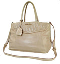 MIU MIU BEIGE LEATHER SATCHEL
