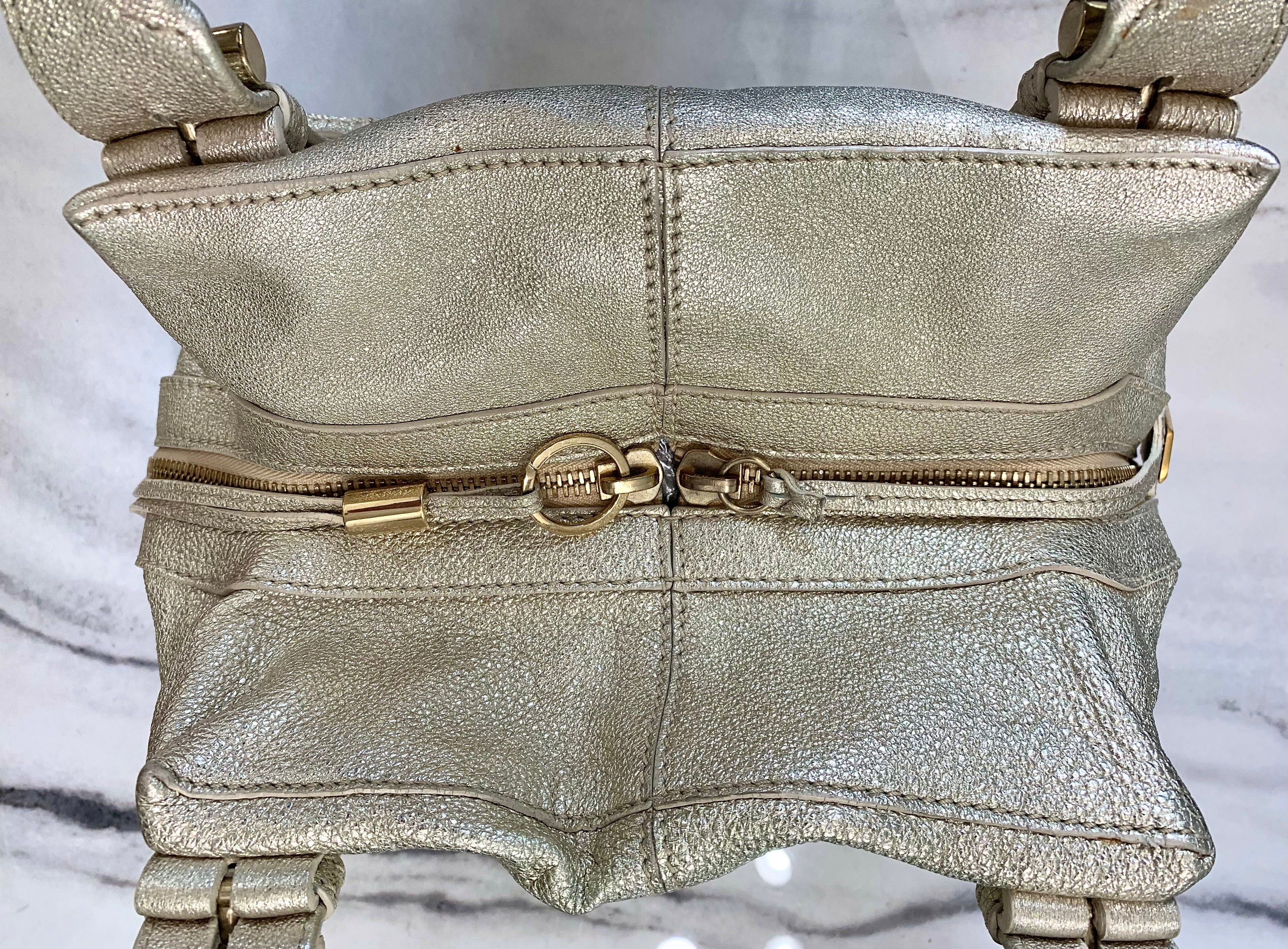 JIMMY CHOO GOLD SHIMMER BAG