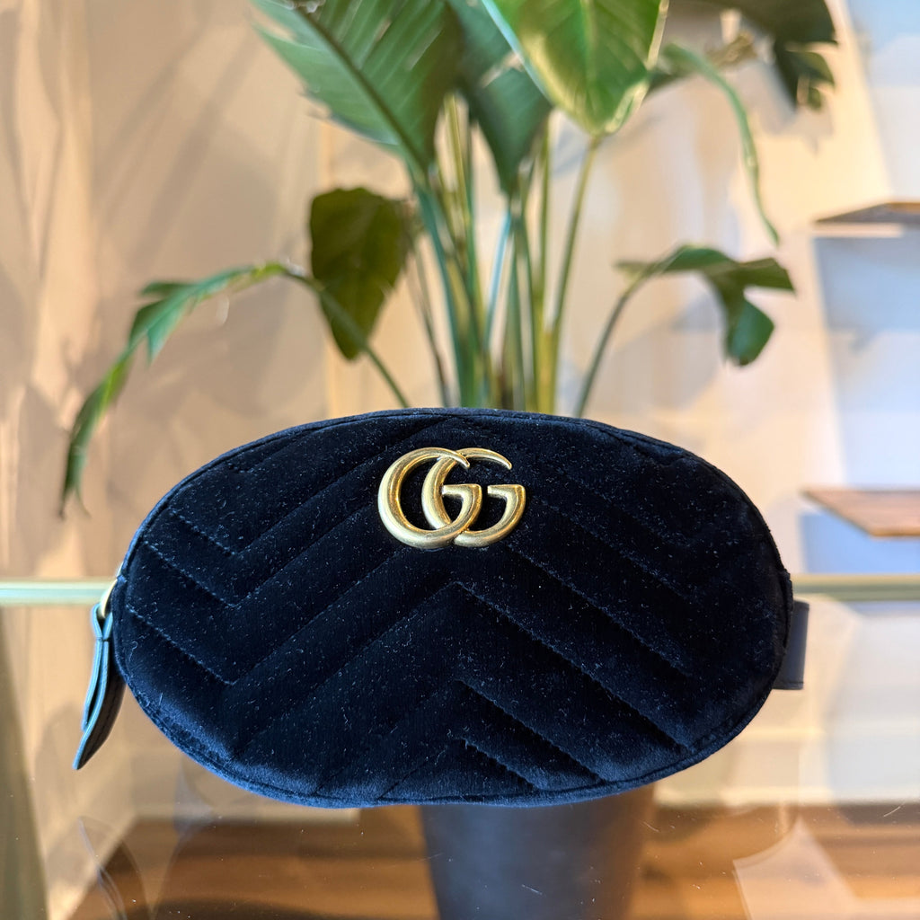 GUCCI GG Marmont Velvet Belt Bag SZ 65