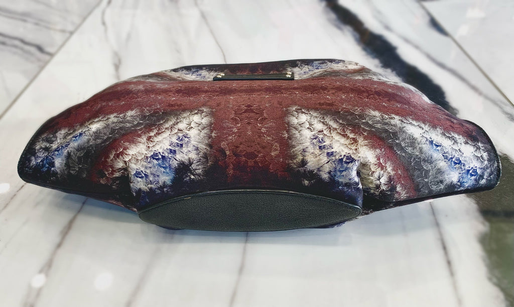 ALEXANDER MCQUEEN SILK SATIN DE MANTA CLUTCH