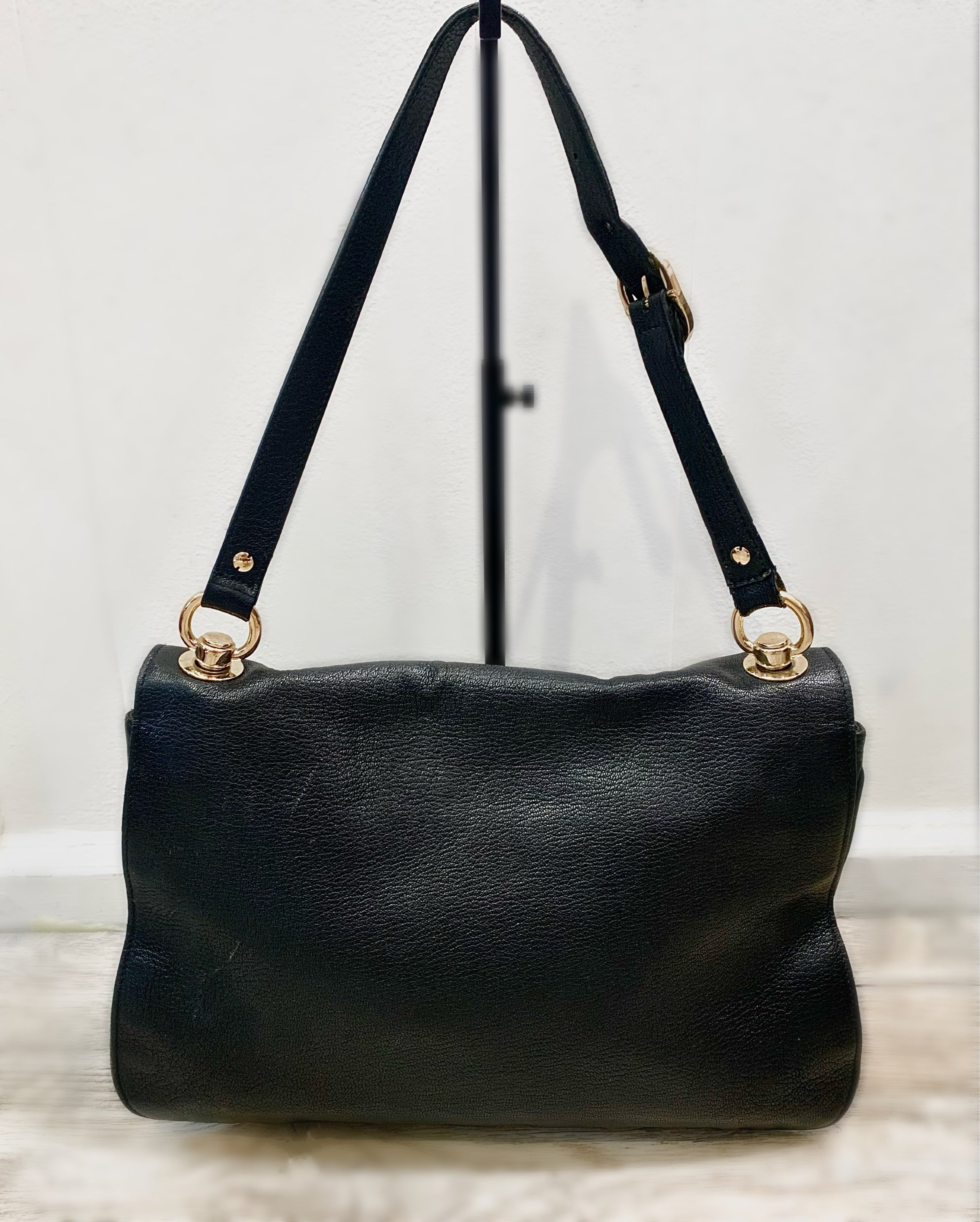 GUCCI BLONDIE LEATHER FLAP SHOULDER BAG