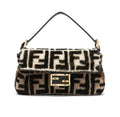 FENDI SHEARLING BAGUETTE WITH STRAP PAD