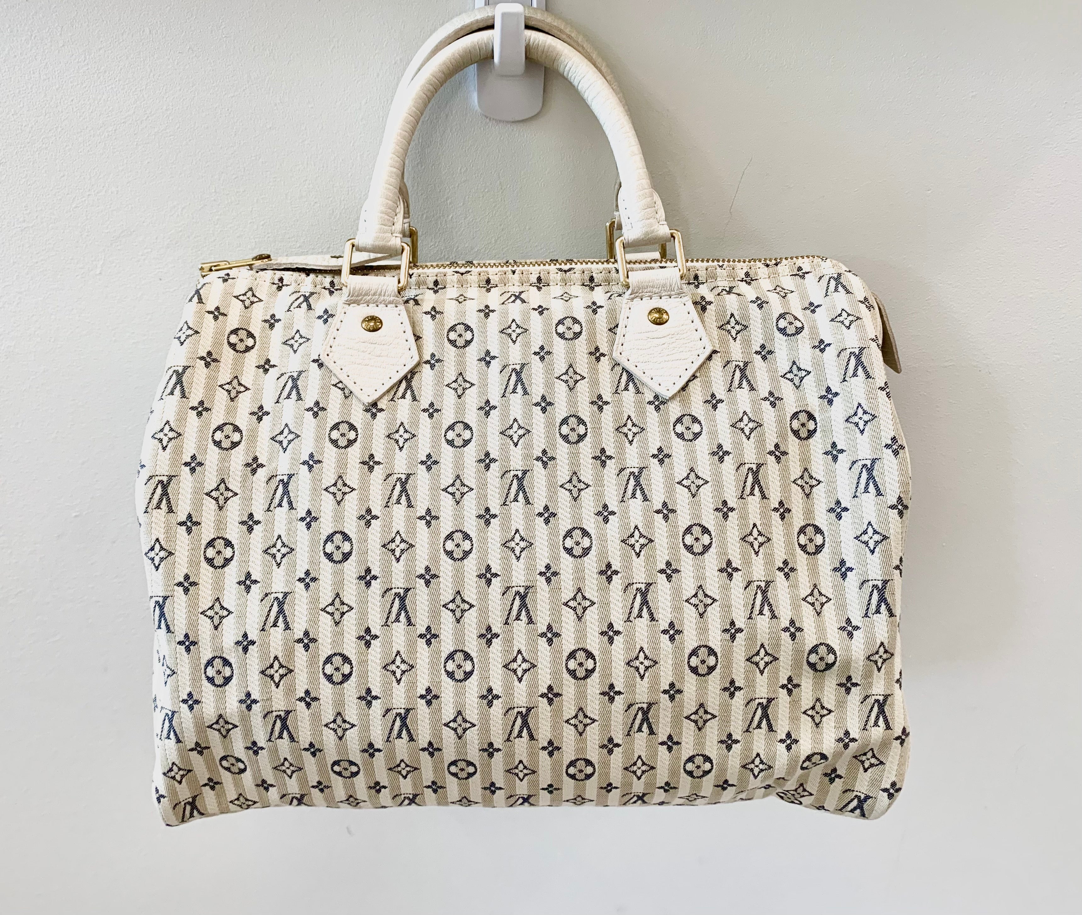 LOUIS VUITTON MONOGRAM MINI LIN CROISETTE SPEEDY 30 BAG