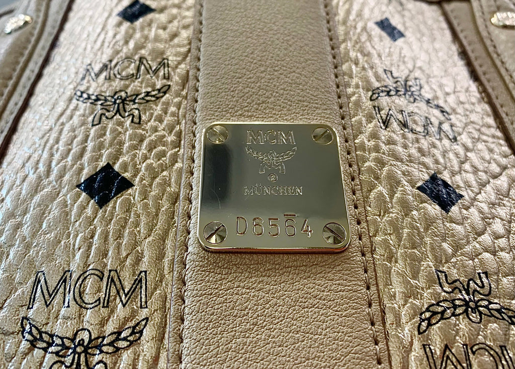 MCM METALLIC VISETOS MEDIUM LIZ REVERSIBLE TOTE