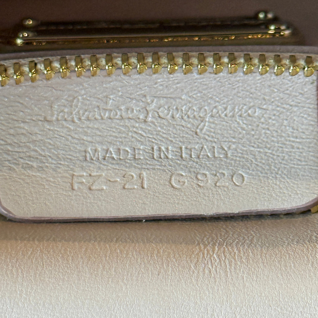 FERRAGAMO Metallic Vara Bow Crossbody