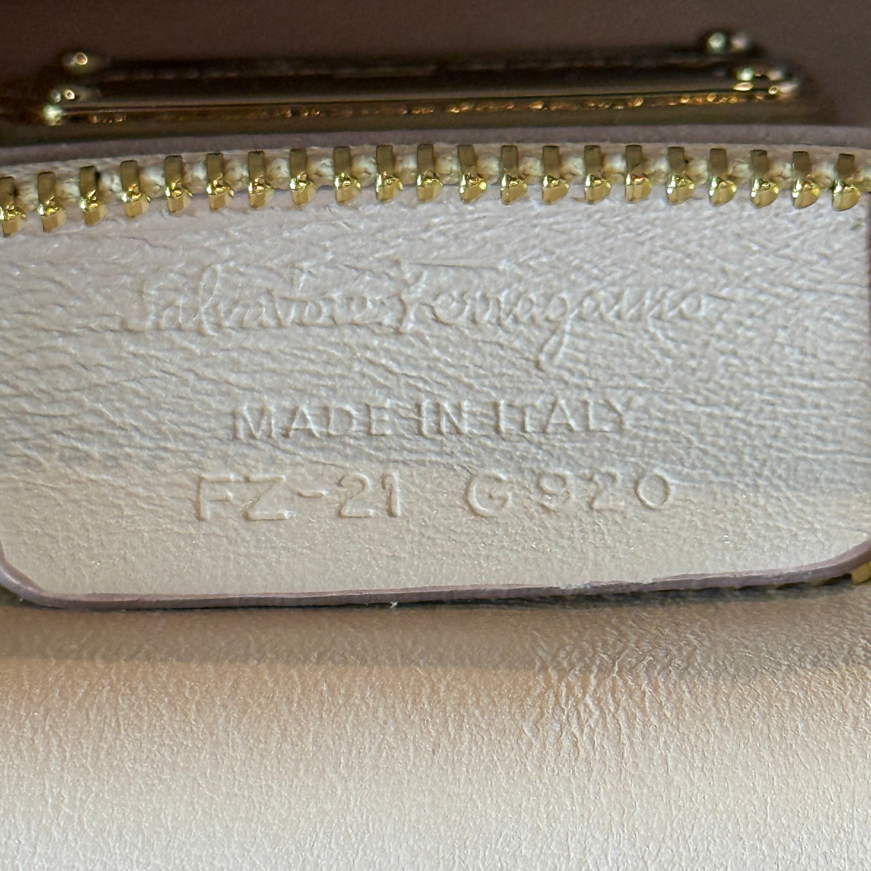 FERRAGAMO Metallic Vara Bow Crossbody