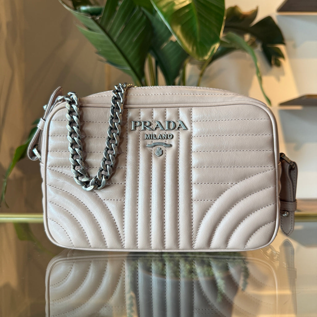 PRADA Soft Calfskin Diagramme Camera Crossbody