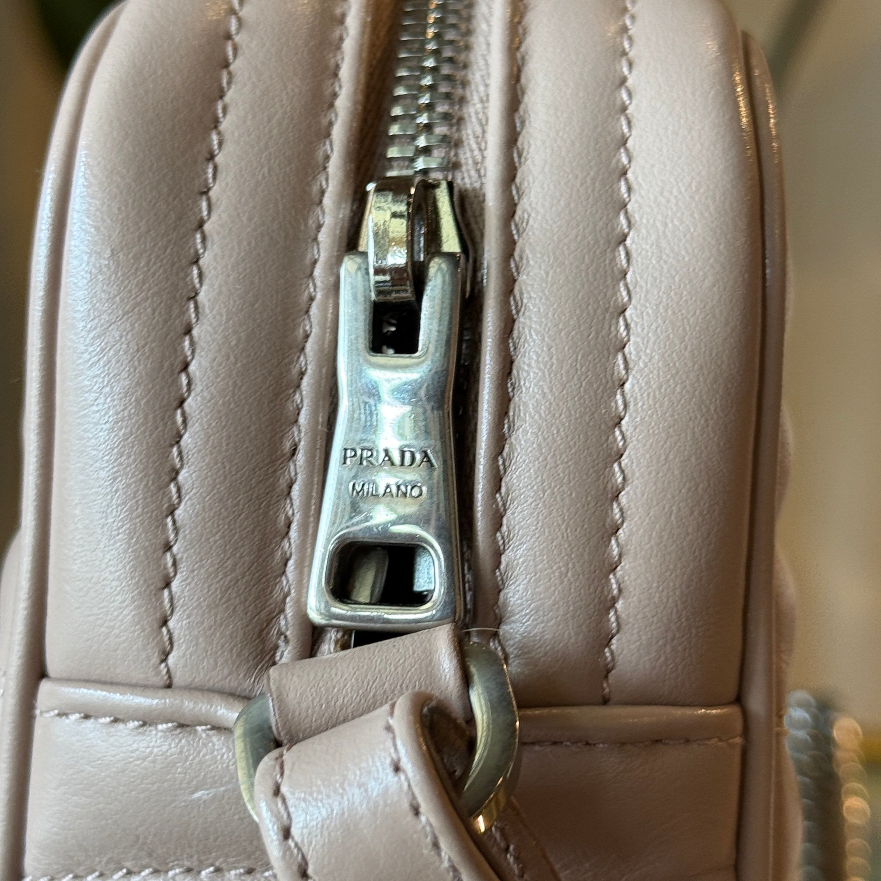PRADA Soft Calfskin Diagramme Camera Crossbody