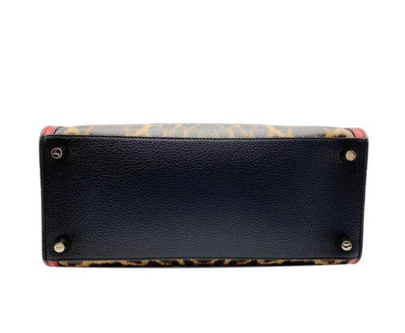 CHRISTIAN LOUBOUTIN MEDIUM PALOMA LEOPARD PRINT TOTE