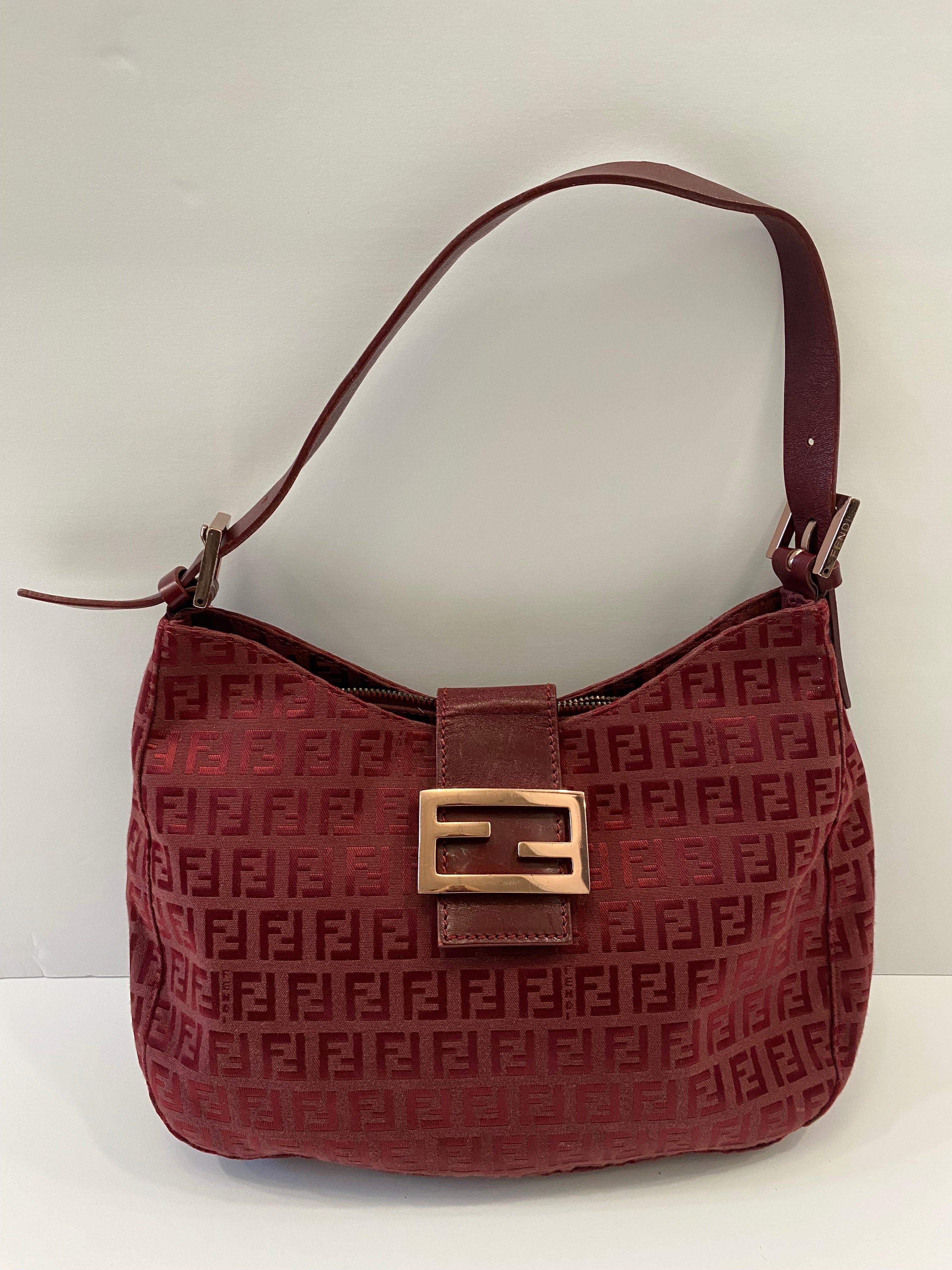FENDI VINTAGE ZUCCHINO MAMA BAGUETTE SHOULDER BAG