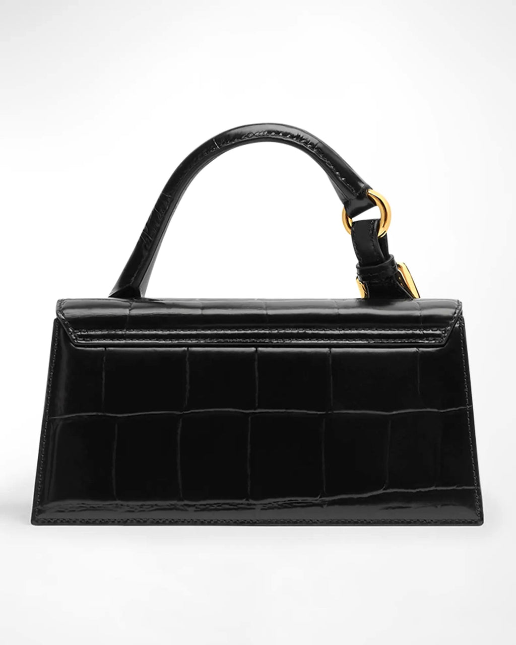 JACQUEMUS LE CHIQUITO LONG CROC EMBOSSED LEATHER CROSSBODY BAG