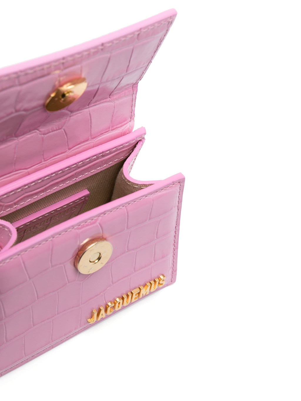 JACQUEMUS LE CHIQUITO MINI CROC EMBOSSED LEATHER CROSSBODY BAG