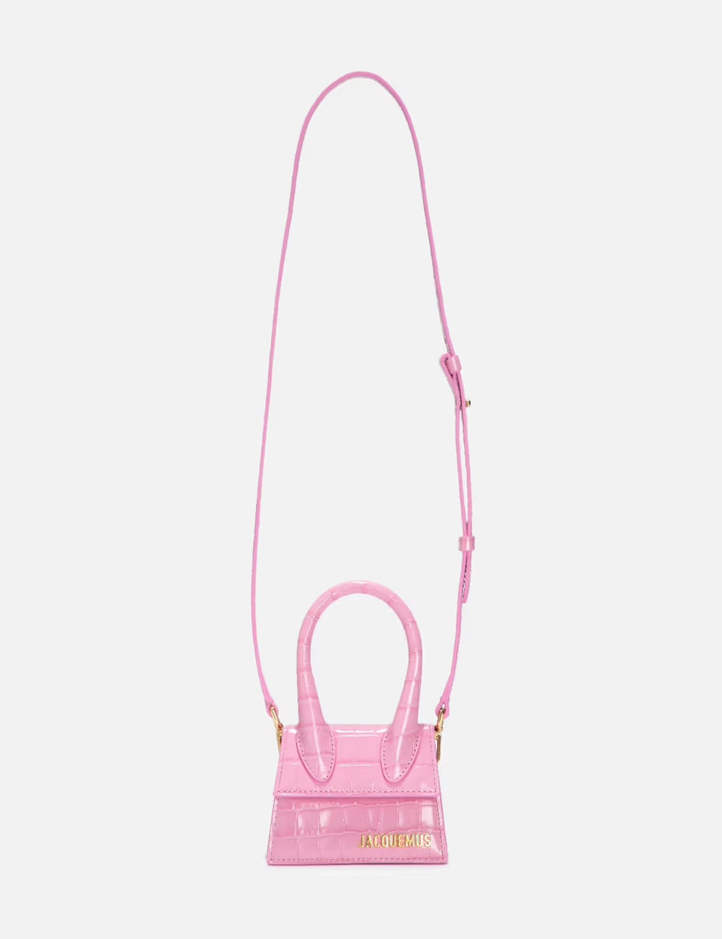 JACQUEMUS LE CHIQUITO MINI CROC EMBOSSED LEATHER CROSSBODY BAG
