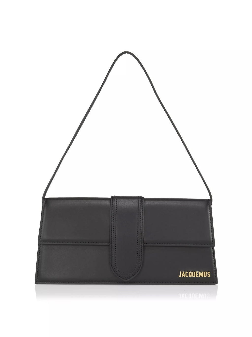 JACQUEMUS LE BAMBINO LONG CALFSKIN LEATHER SHOULDER BAG