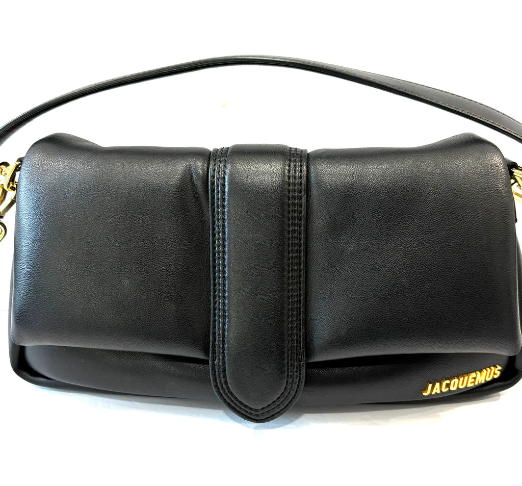 JACQUEMUS LE BAMBIMOU PADDED LAMBSKIN LEATHER SHOULDER BAG
