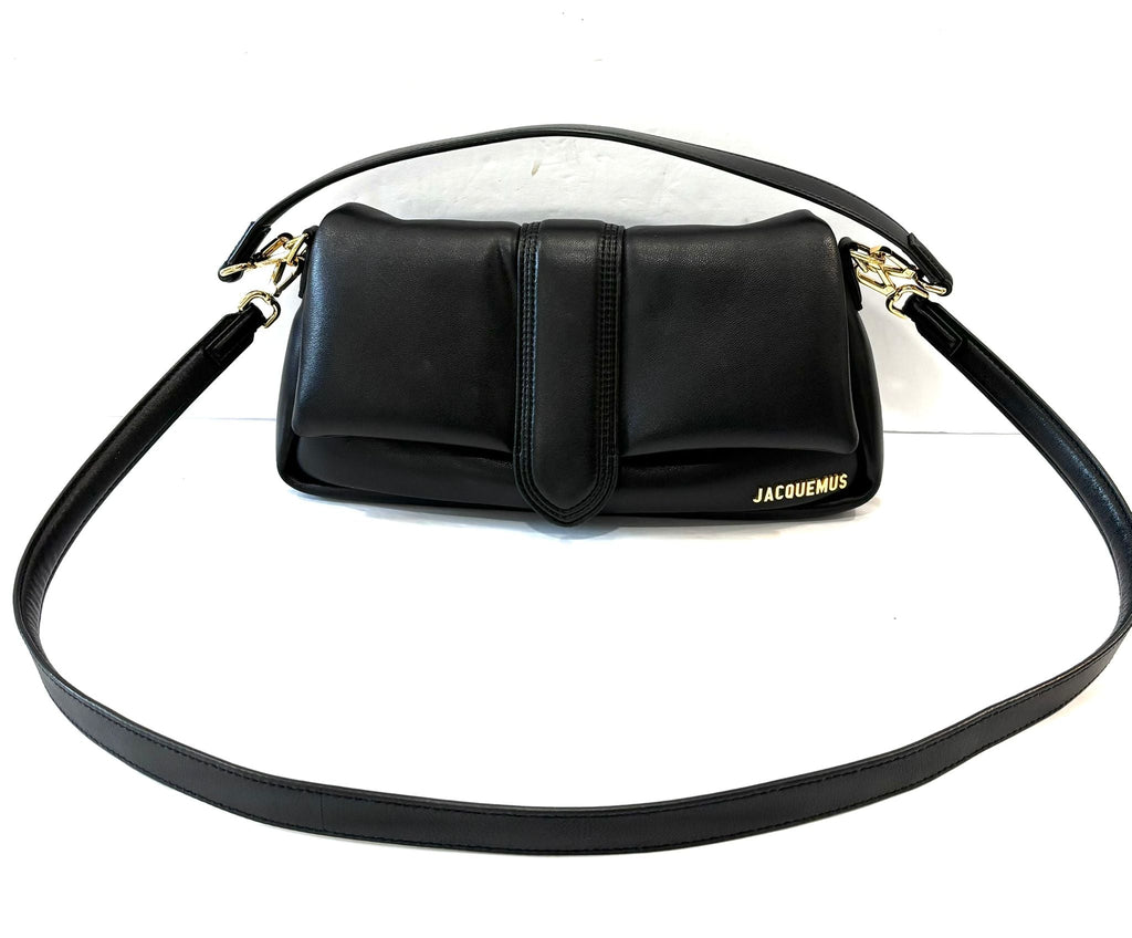 JACQUEMUS LE BAMBIMOU PADDED LAMBSKIN LEATHER SHOULDER BAG