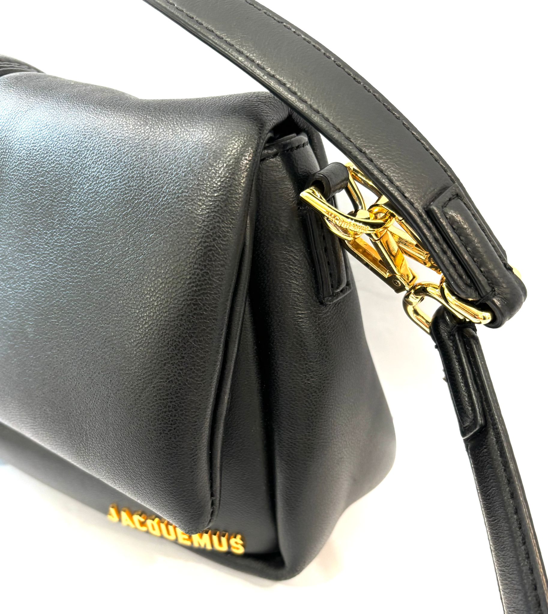 JACQUEMUS LE BAMBIMOU PADDED LAMBSKIN LEATHER SHOULDER BAG