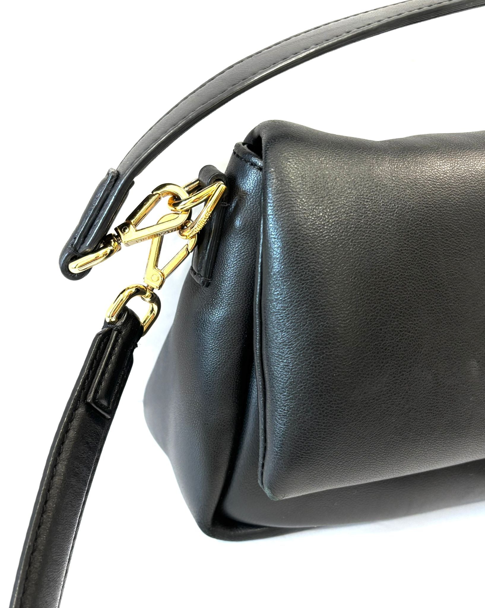 JACQUEMUS LE BAMBIMOU PADDED LAMBSKIN LEATHER SHOULDER BAG