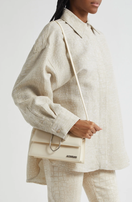 JACQUEMUS LE GRAND BAMBINO LEATHER SHOULDER BAG