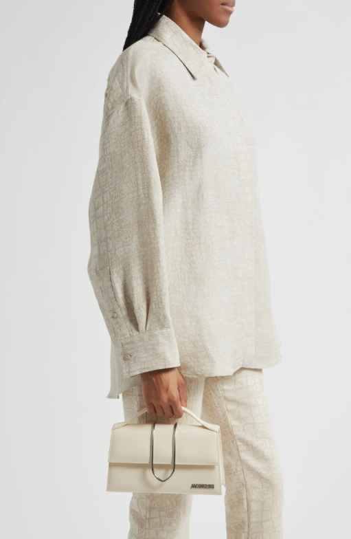 JACQUEMUS LE GRAND BAMBINO LEATHER SHOULDER BAG