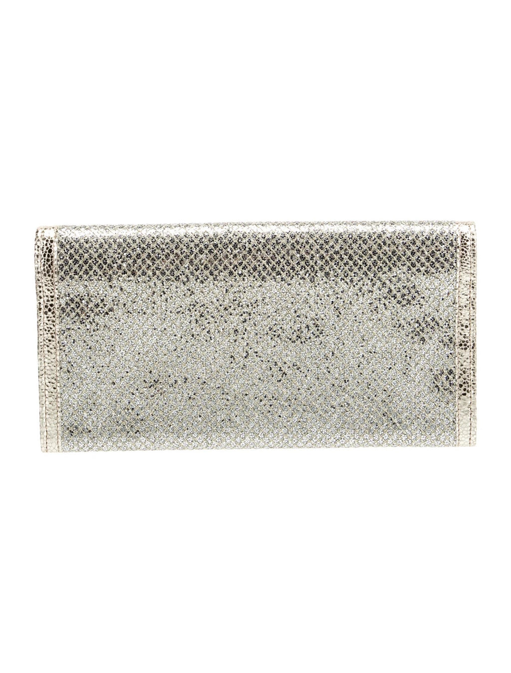 JIMMY CHOO REESE METALLIC GLITTER CLUTCH BAG