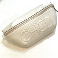 JIMMY CHOO GRAINED CALFSKIN LEATHER BELT BAG