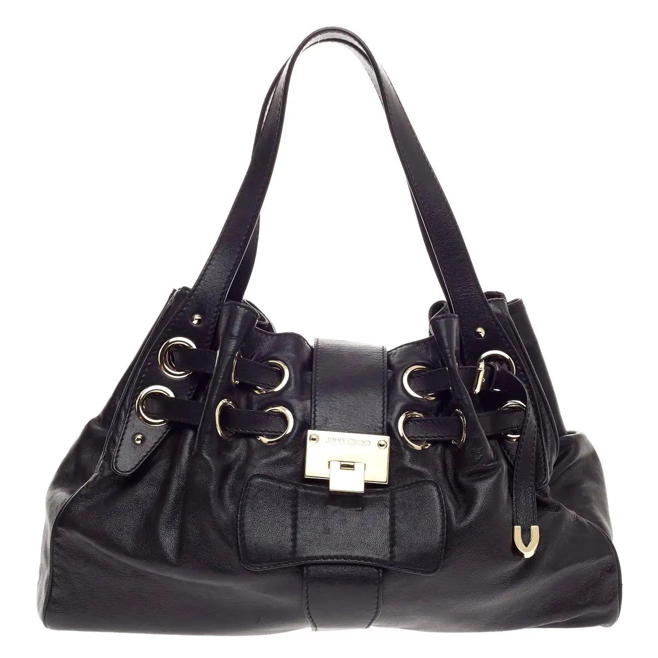JIMMY CHOO RAMONA LEATHER HOBO BAG