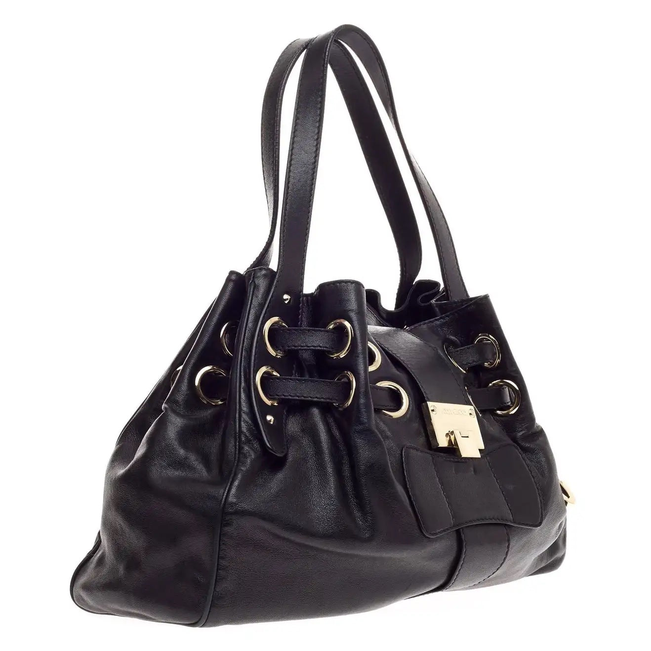 JIMMY CHOO RAMONA LEATHER HOBO BAG