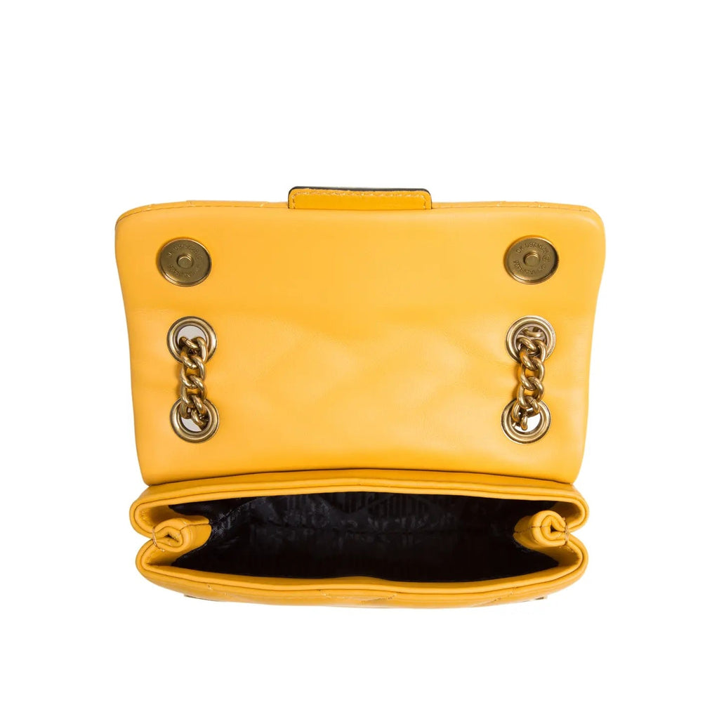 KURT GEIGER MINI KENSINGTON SOFT LEATHER CROSSBODY BAG MUSTARD