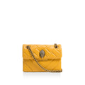 KURT GEIGER MINI KENSINGTON SOFT LEATHER CROSSBODY BAG MUSTARD