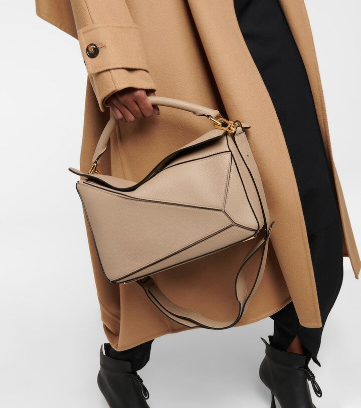 LOEWE CALFSKIN LEATHER MEDIUM PUZZLE SHOULDER BAG