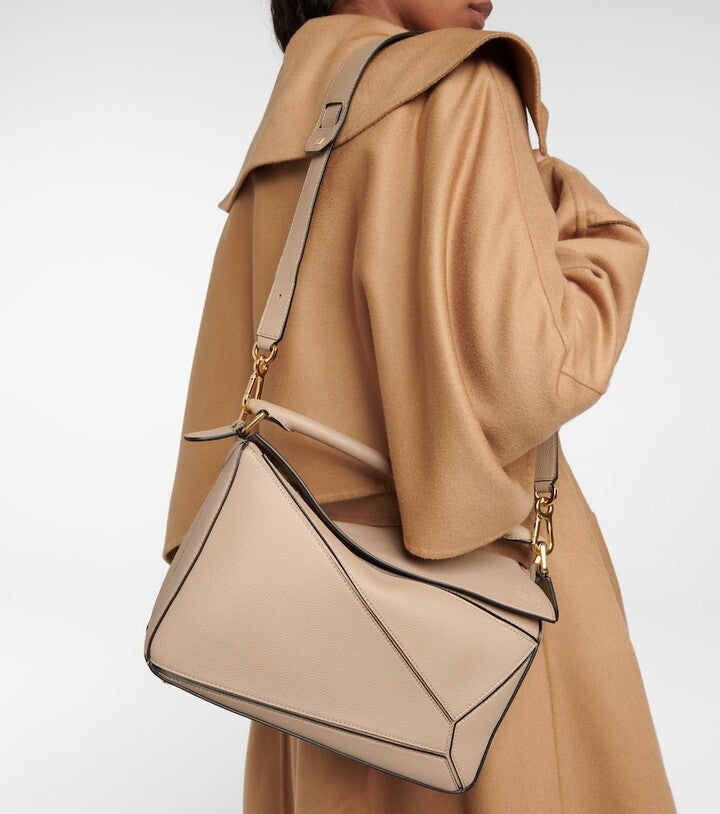 LOEWE CALFSKIN LEATHER MEDIUM PUZZLE SHOULDER BAG