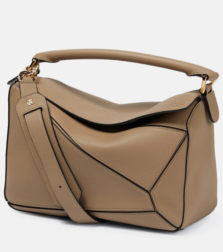 LOEWE CALFSKIN LEATHER MEDIUM PUZZLE SHOULDER BAG