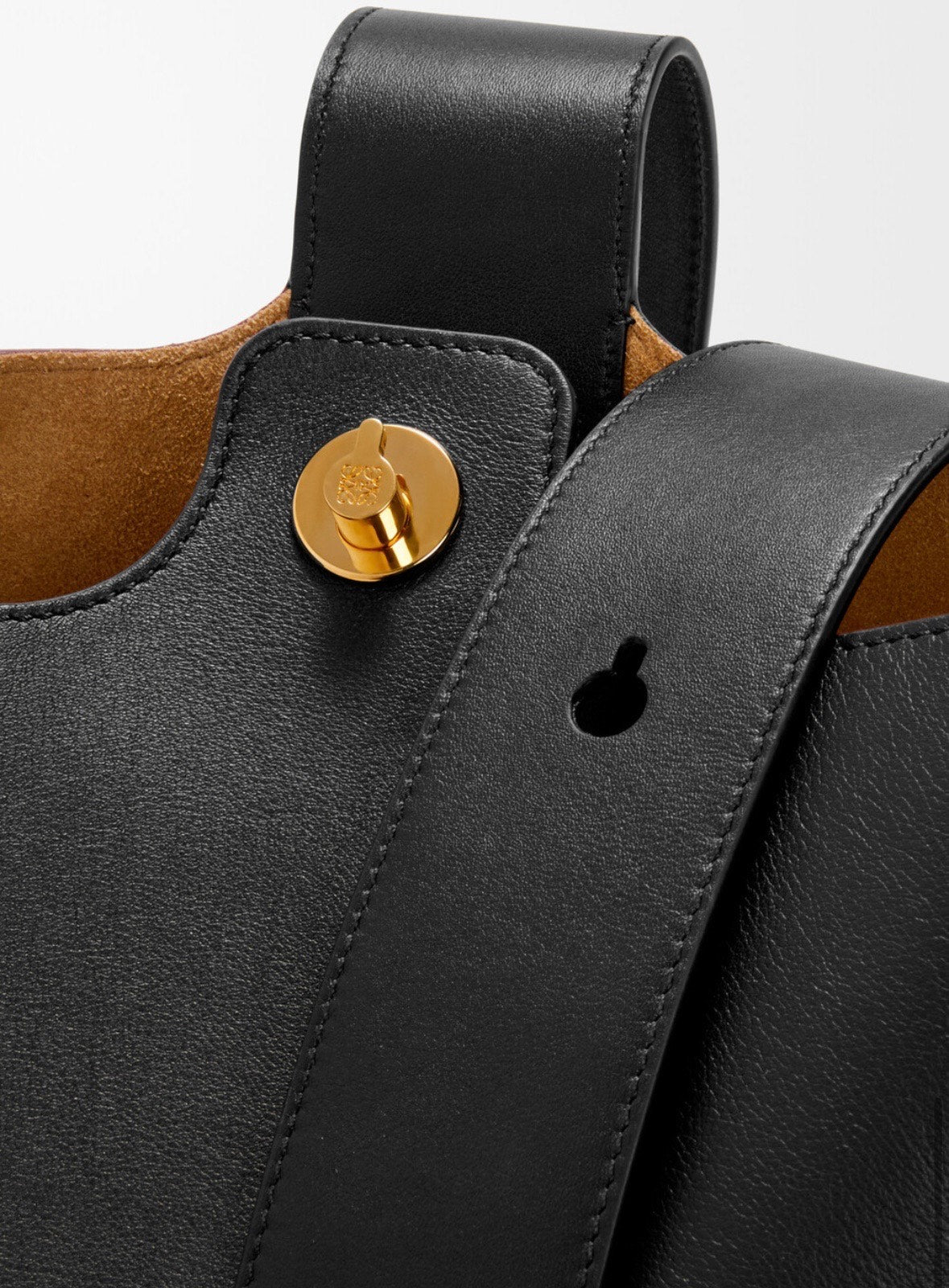 LOEWE MEDIUM SOFT PEBBLED CALFSKIN BUCKET BAG
