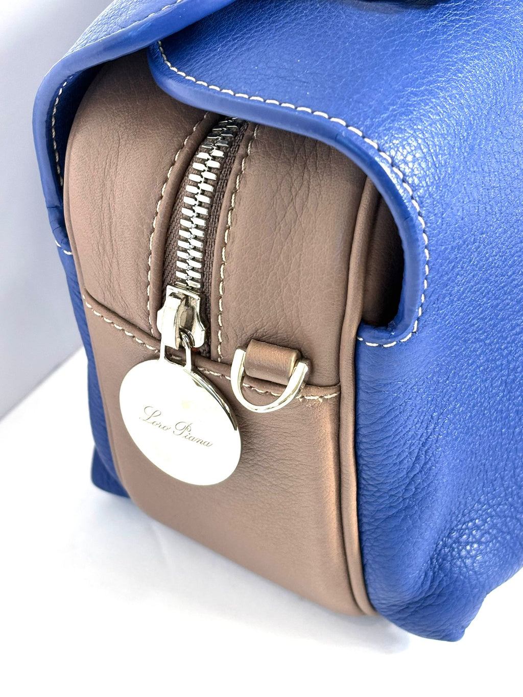 LORO PIANA LEATHER TOP HANDLE BAG