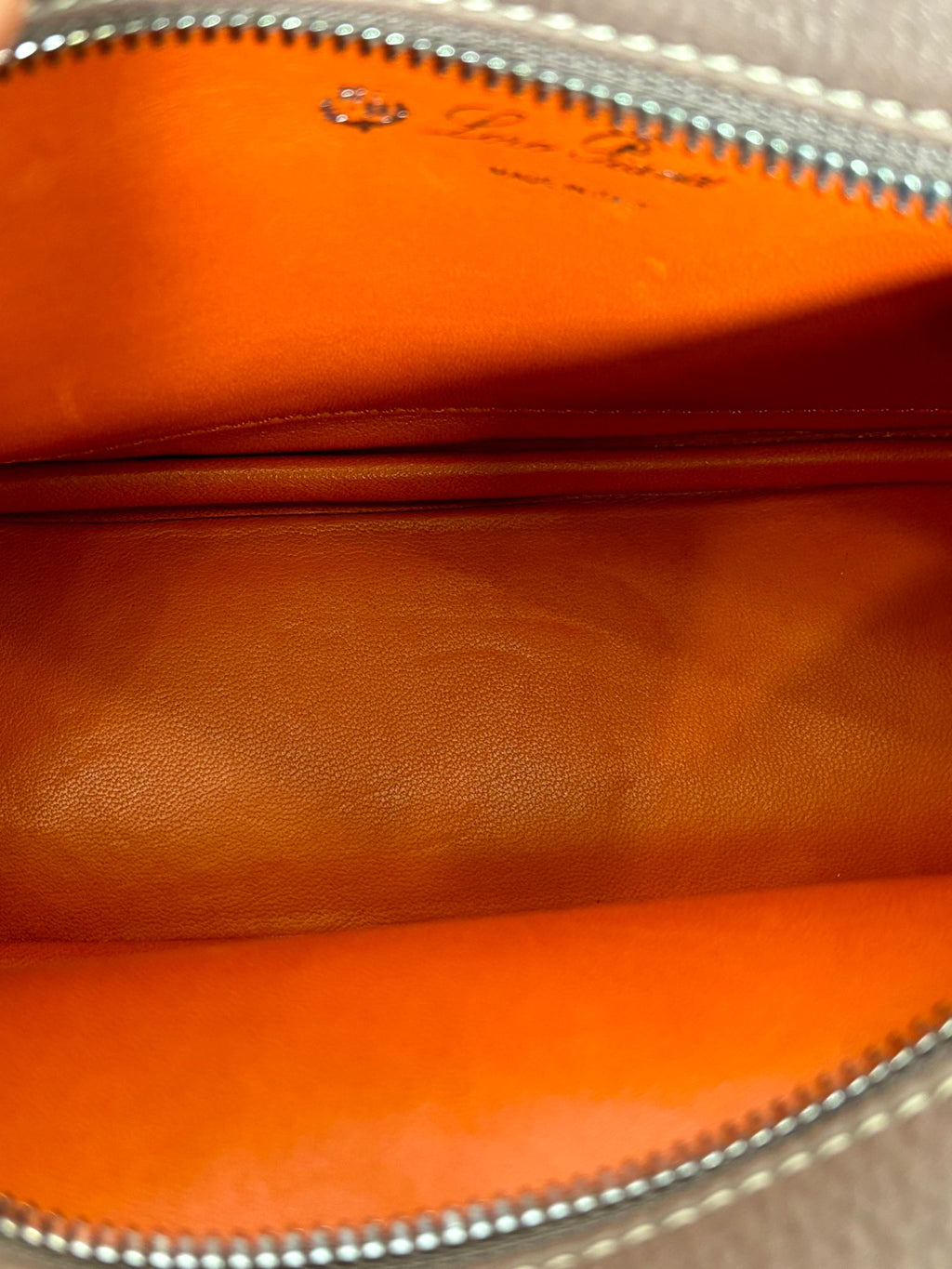 LORO PIANA LEATHER TOP HANDLE BAG